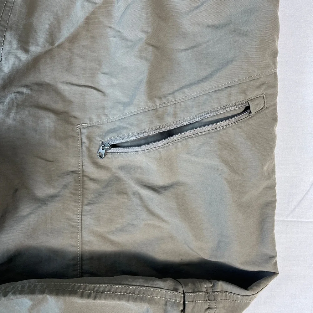 The North Face Convertible Cargo Pants Mens L Olive Green Excellent Zip Off Trek